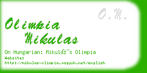 olimpia mikulas business card